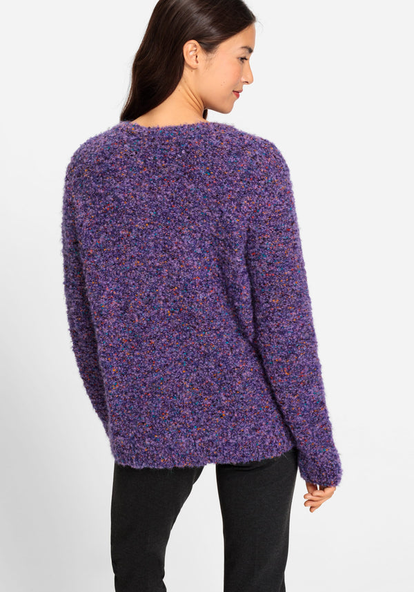 Long Sleeve Bouclé Sweater - Olsen Fashion Canada