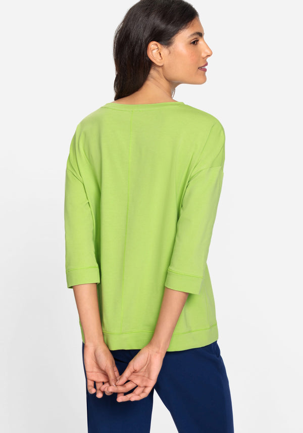Cotton Blend 3/4 Sleeve Pullover - Olsen Fashion Canada