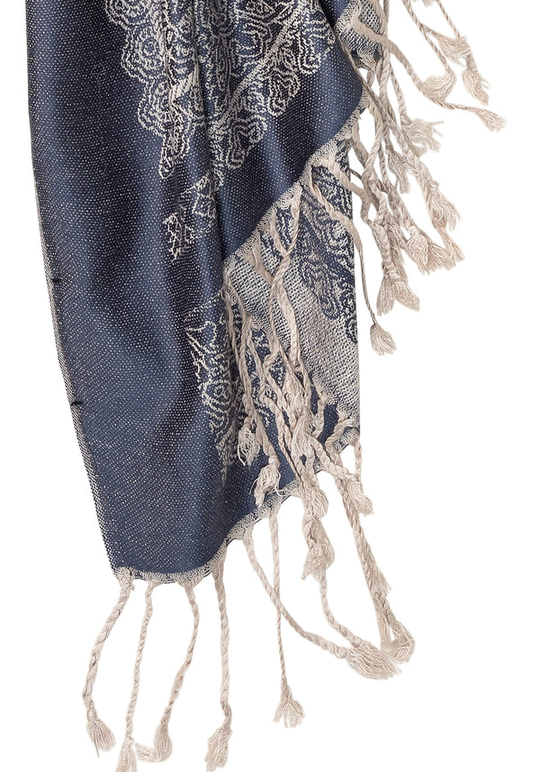 Paisley Pashmina Look Scarf with Fringe Trim - Olsen Fashion Canada