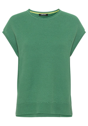 Cotton Blend Sleeveless Round Neck Pullover - Olsen Fashion Canada