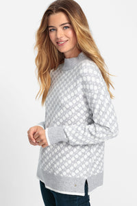 Polkadot Funnel Neck Sweater