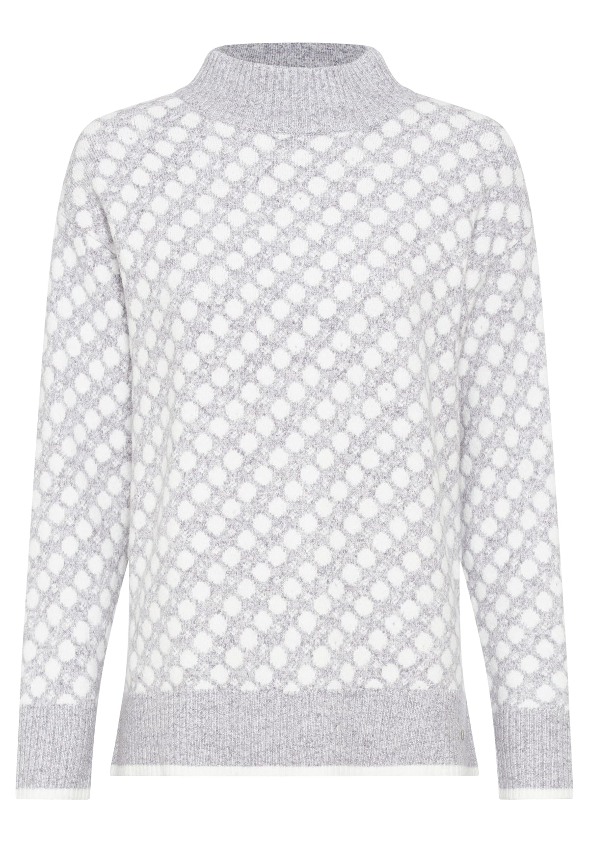 Polkadot Funnel Neck Sweater