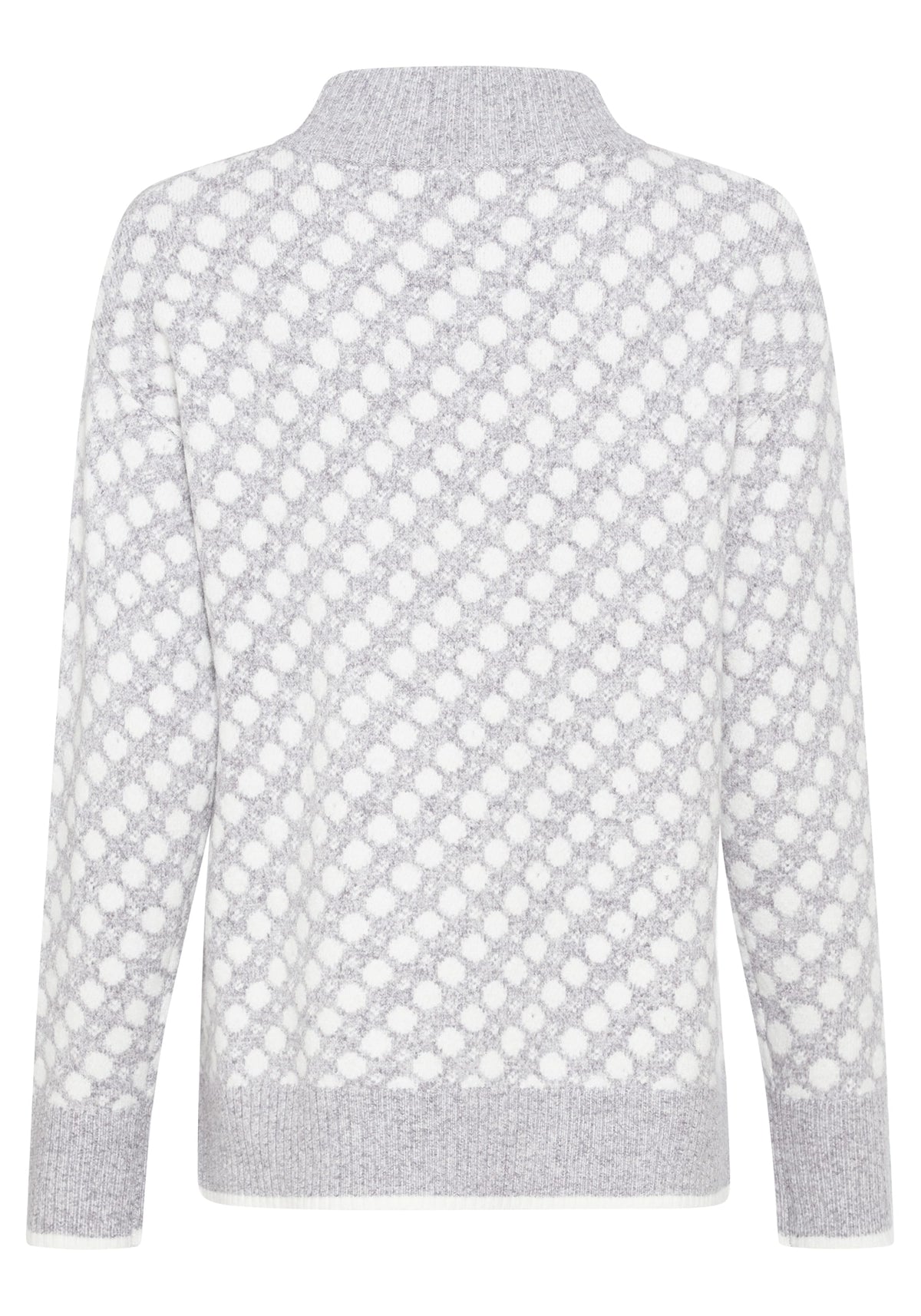 Polkadot Funnel Neck Sweater