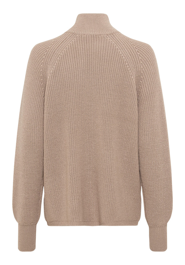 Wool Blend Long Sleeve Zip Front Cardigan - Olsen Fashion Canada