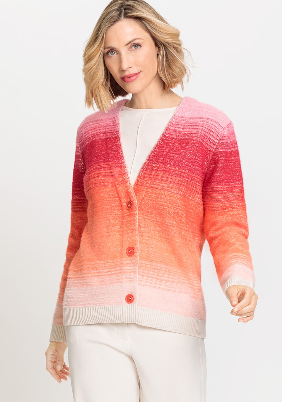 Cardigan ombré à manches longues