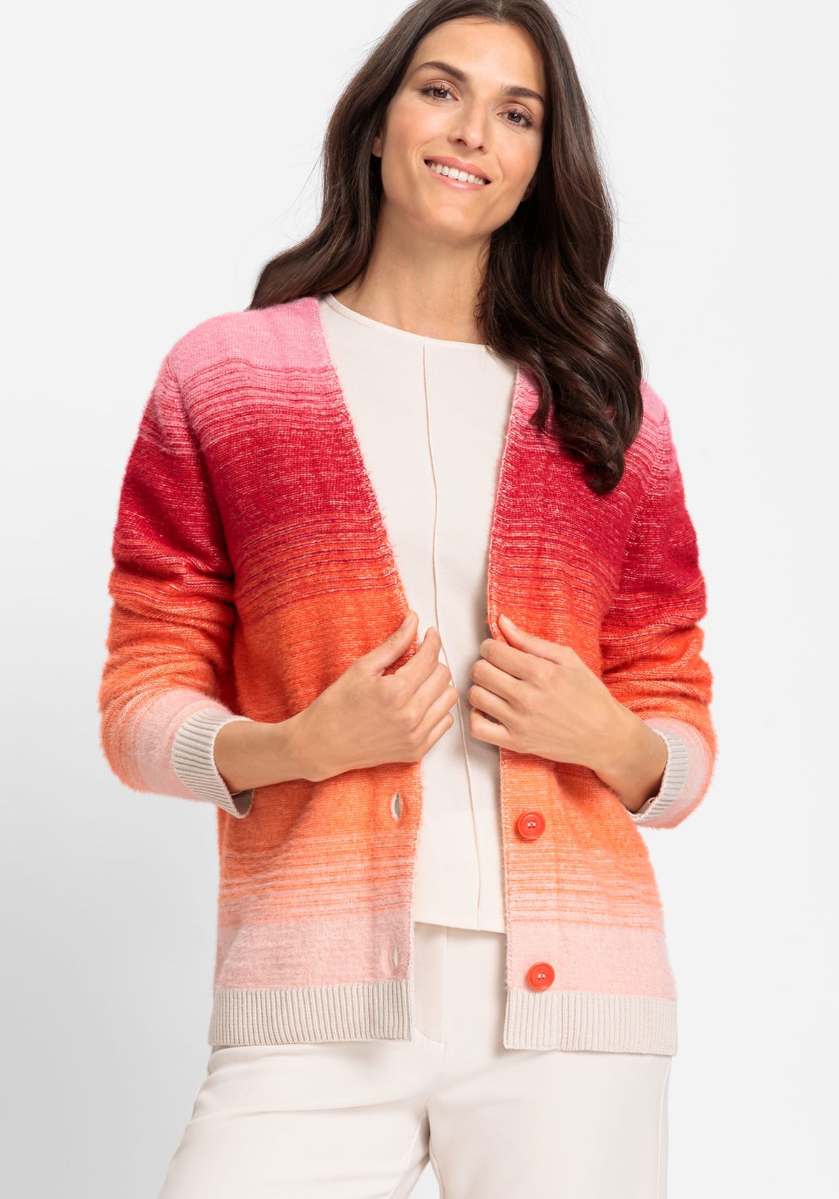 Cardigan ombré à manches longues