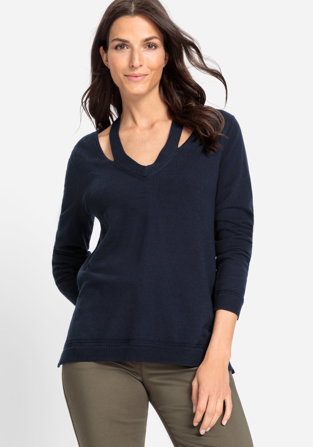 Cut Out Neckline Pullover