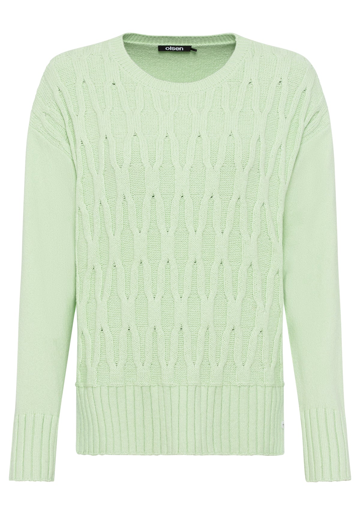 Cotton Blend Modern Cable Pullover