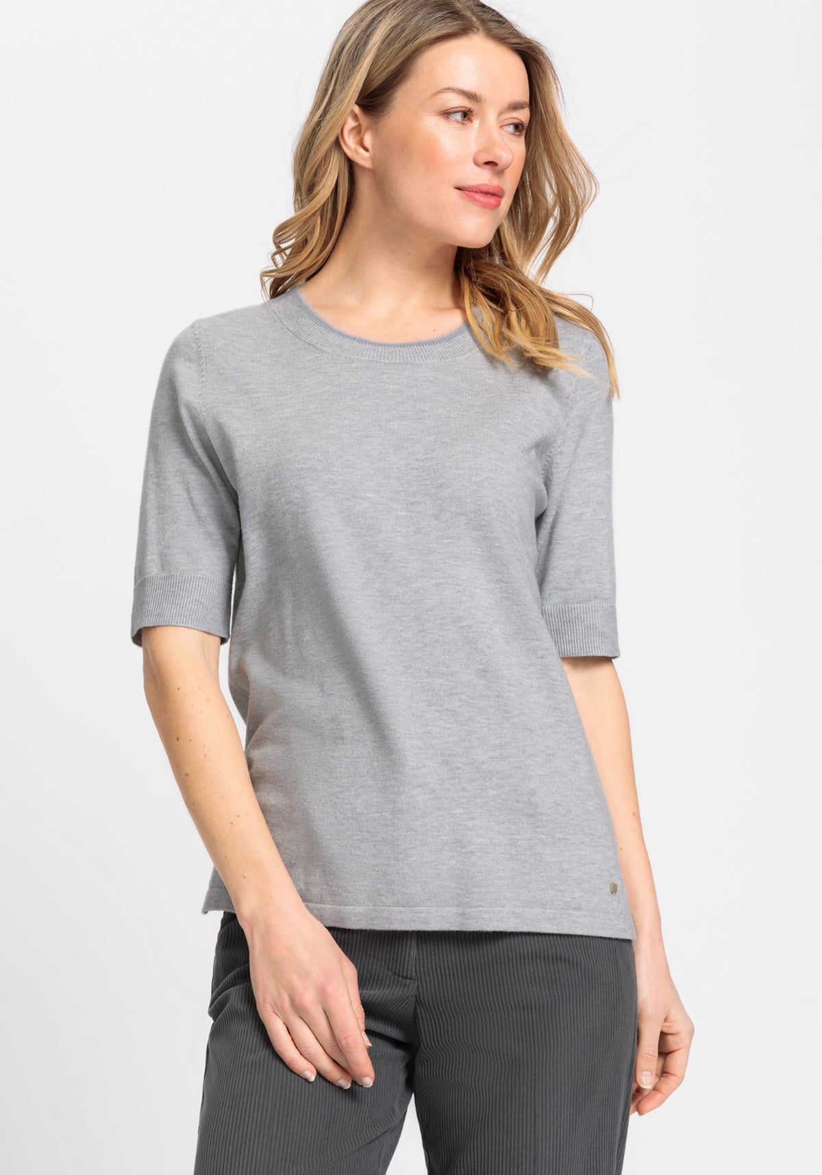 Short Sleeve Fine Gauge Sweater