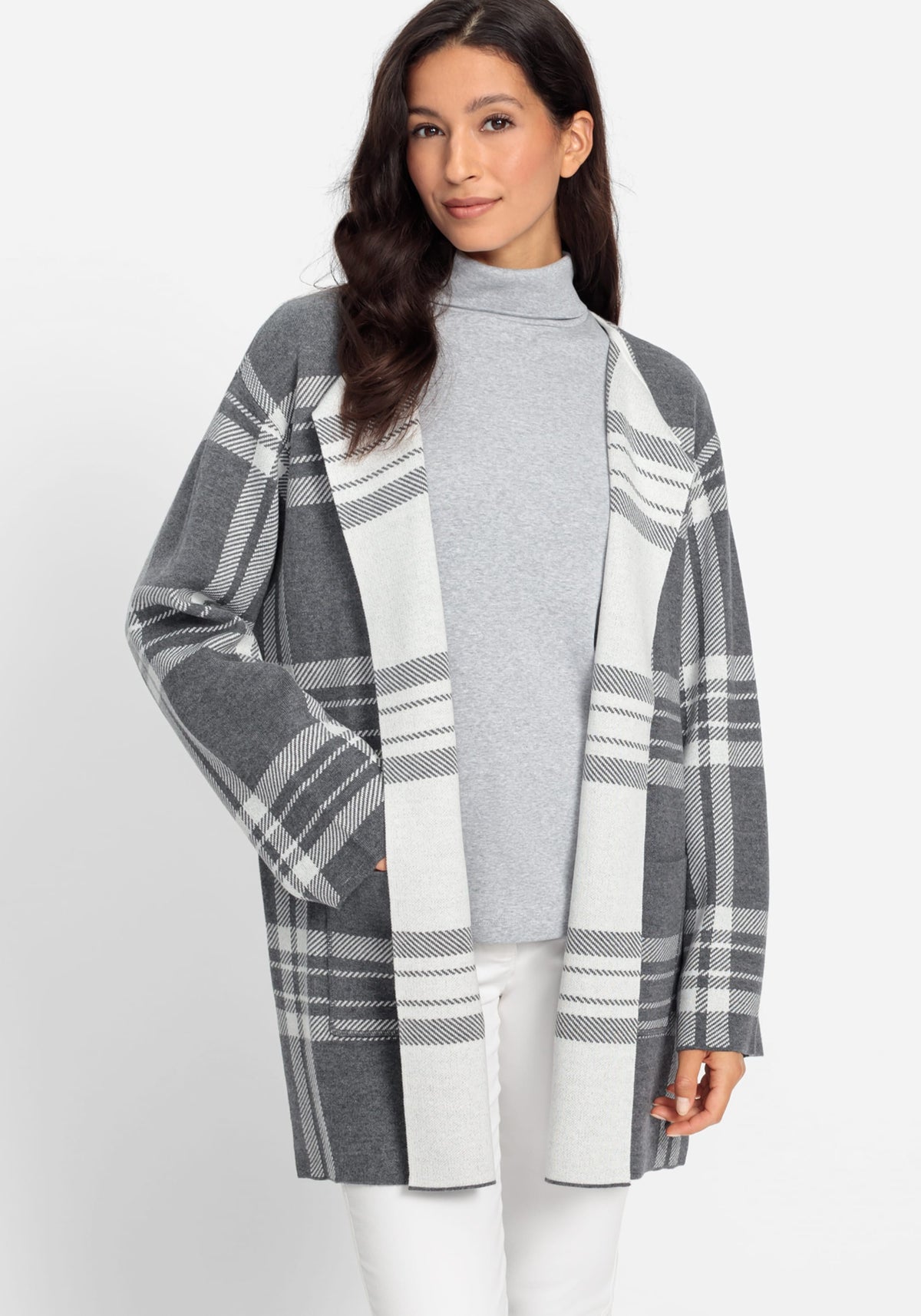 Long Sleeve Plaid Cardigan