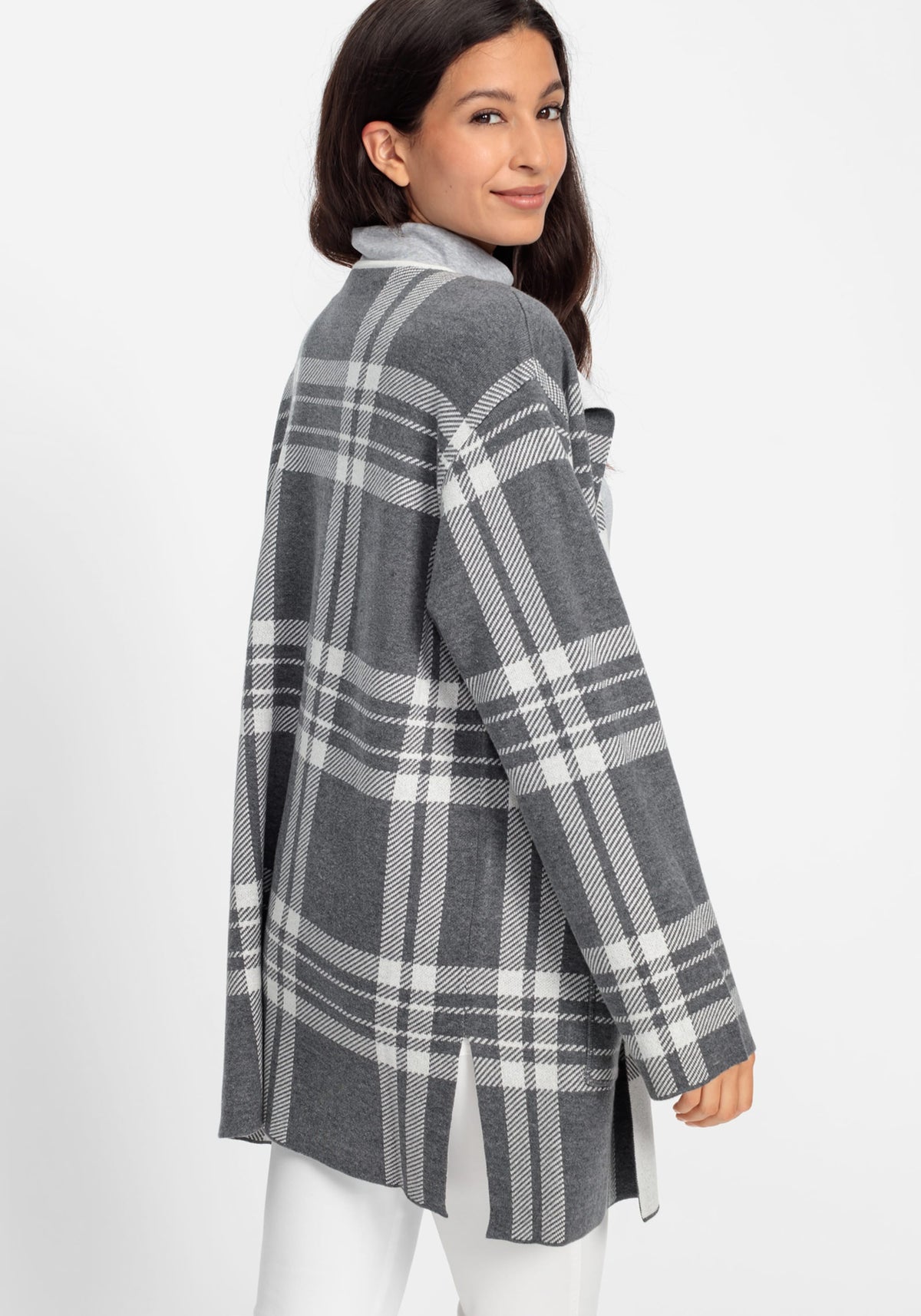 Long Sleeve Plaid Cardigan