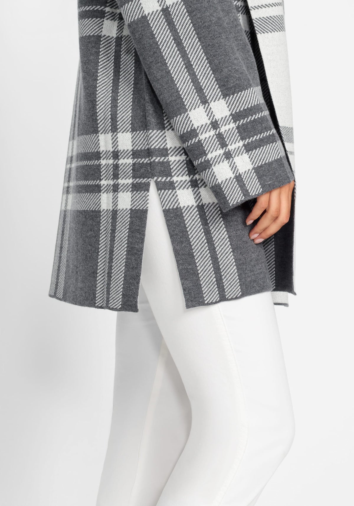 Long Sleeve Plaid Cardigan