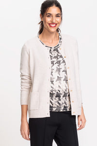 Boat Neck Button Front Cardigan