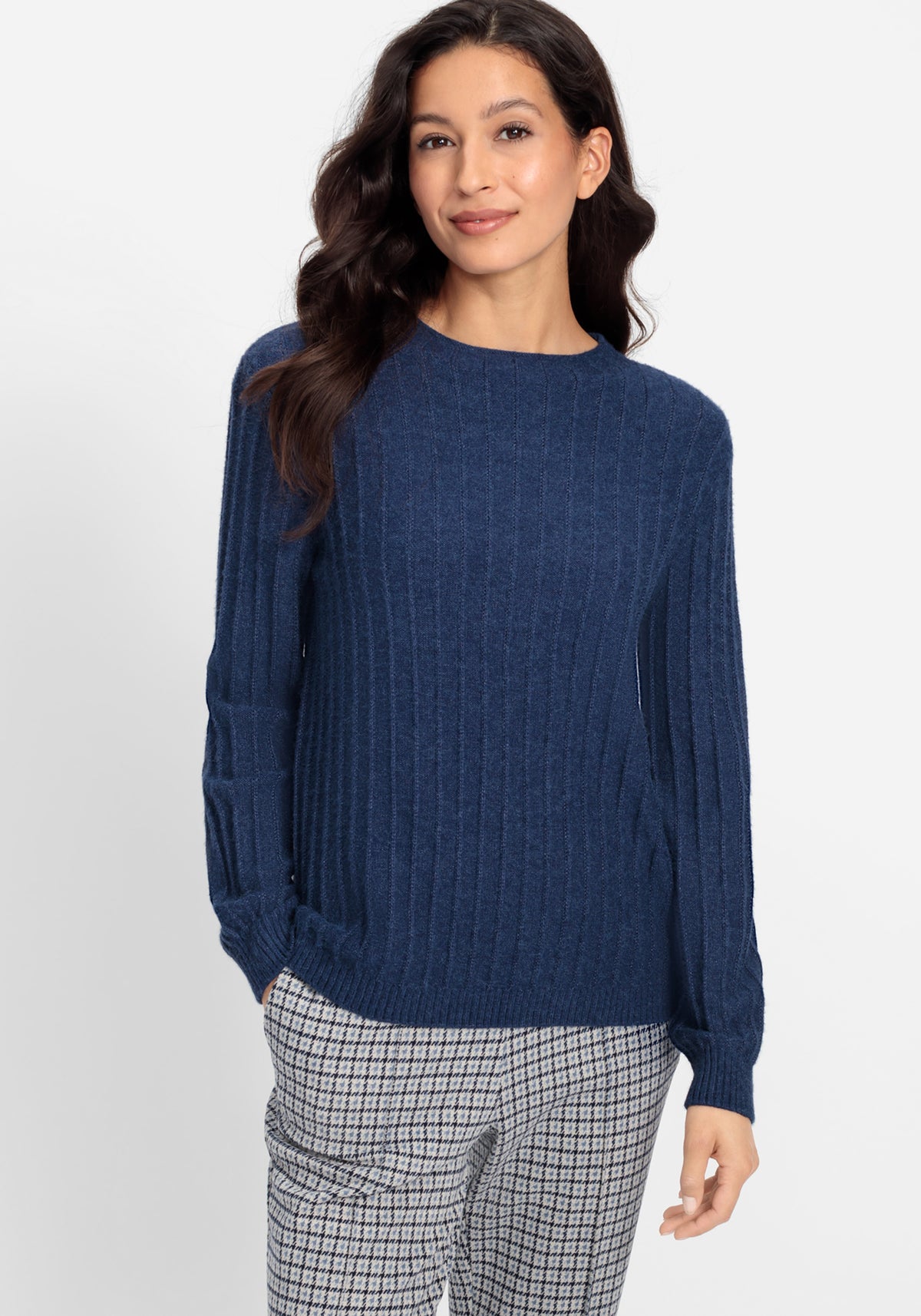 Solid Boat Neck Rib Knit Sweater