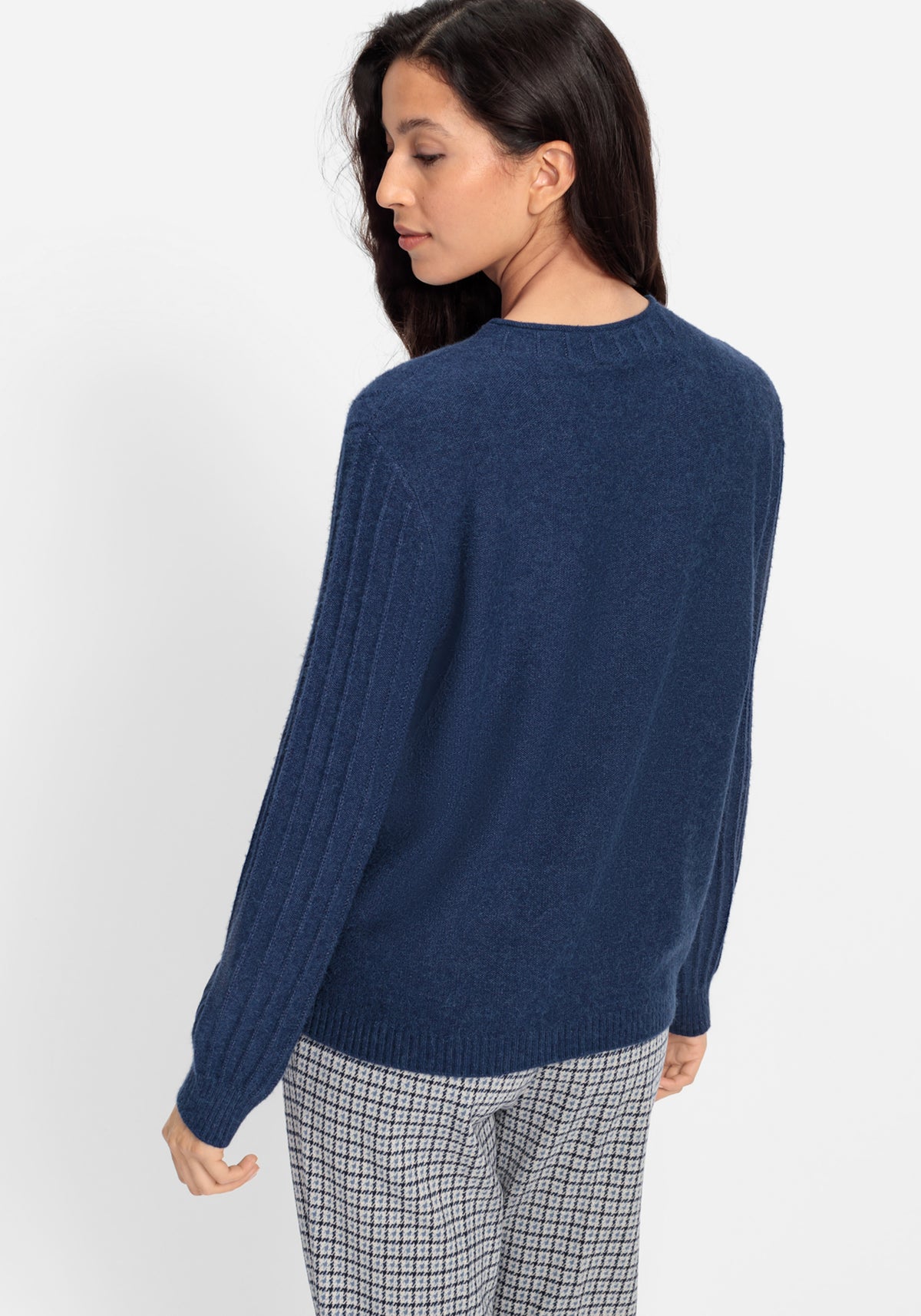 Solid Boat Neck Rib Knit Sweater