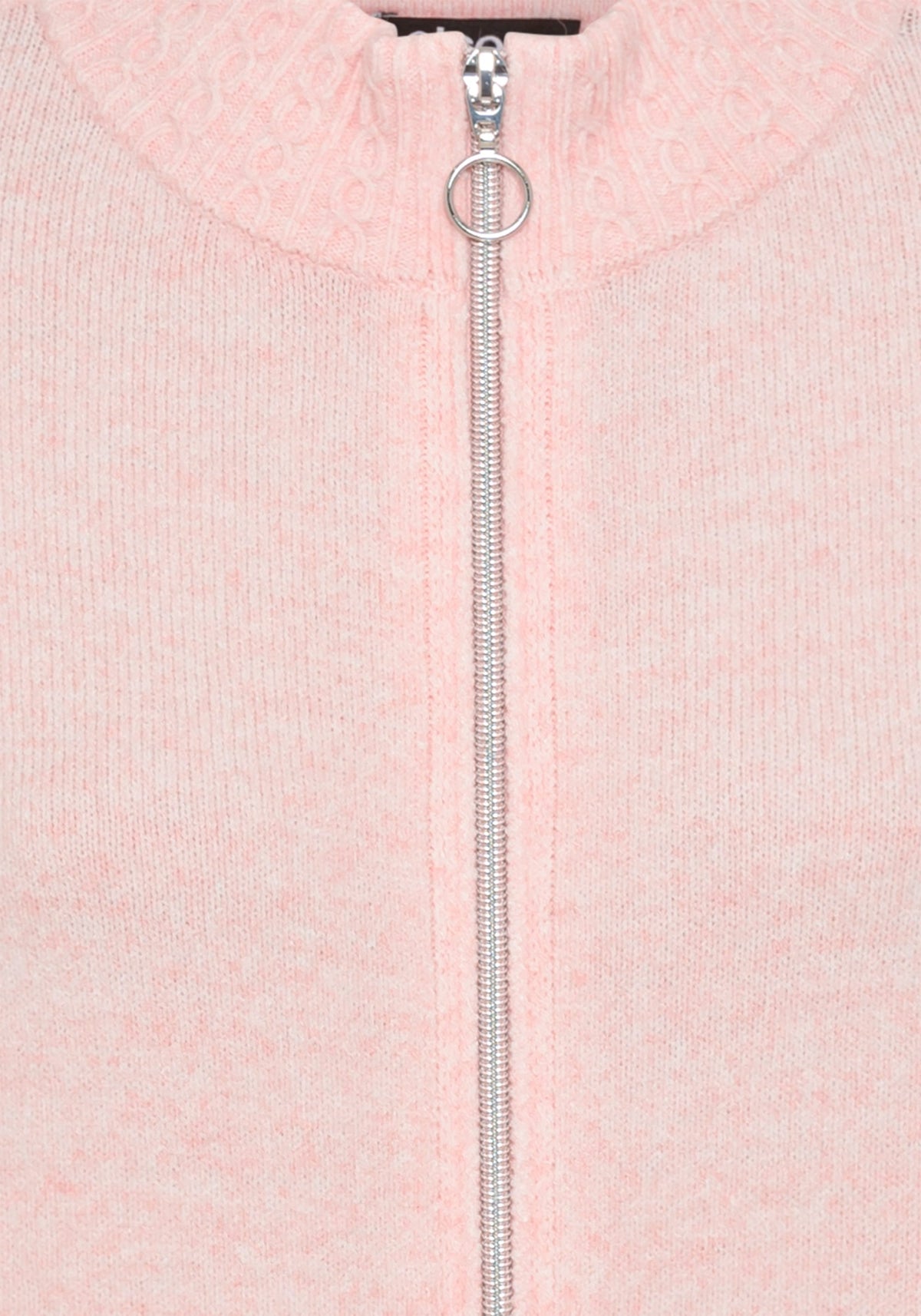 Cardigan zippé avec accent câblé