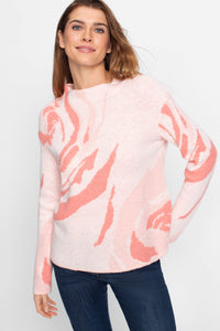 Pull abstrait en forme de rose