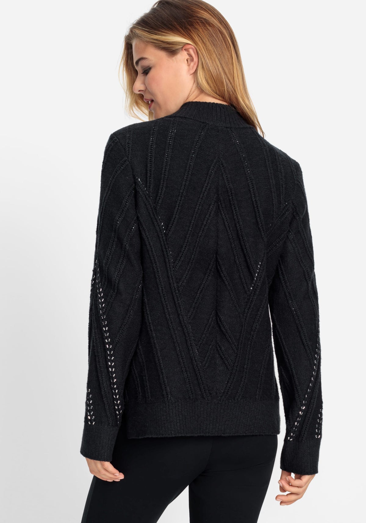 Cardigan zippé avec ornements