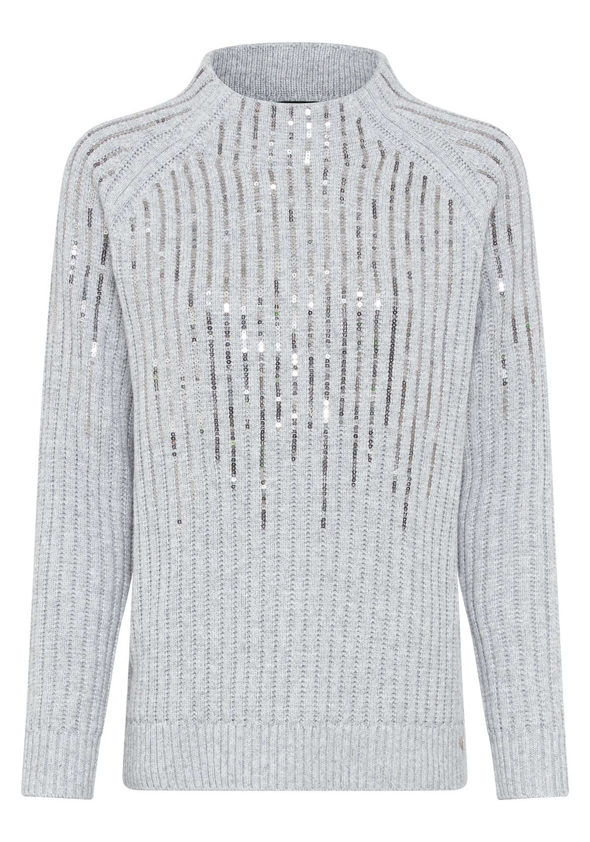 Sequin Rib Knit Pulllover