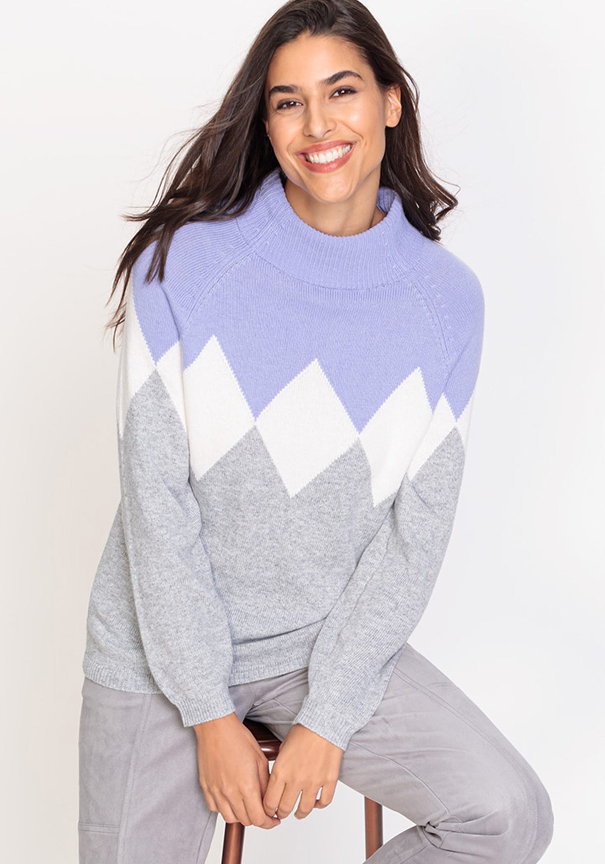 Argyle Mockneck Sweater