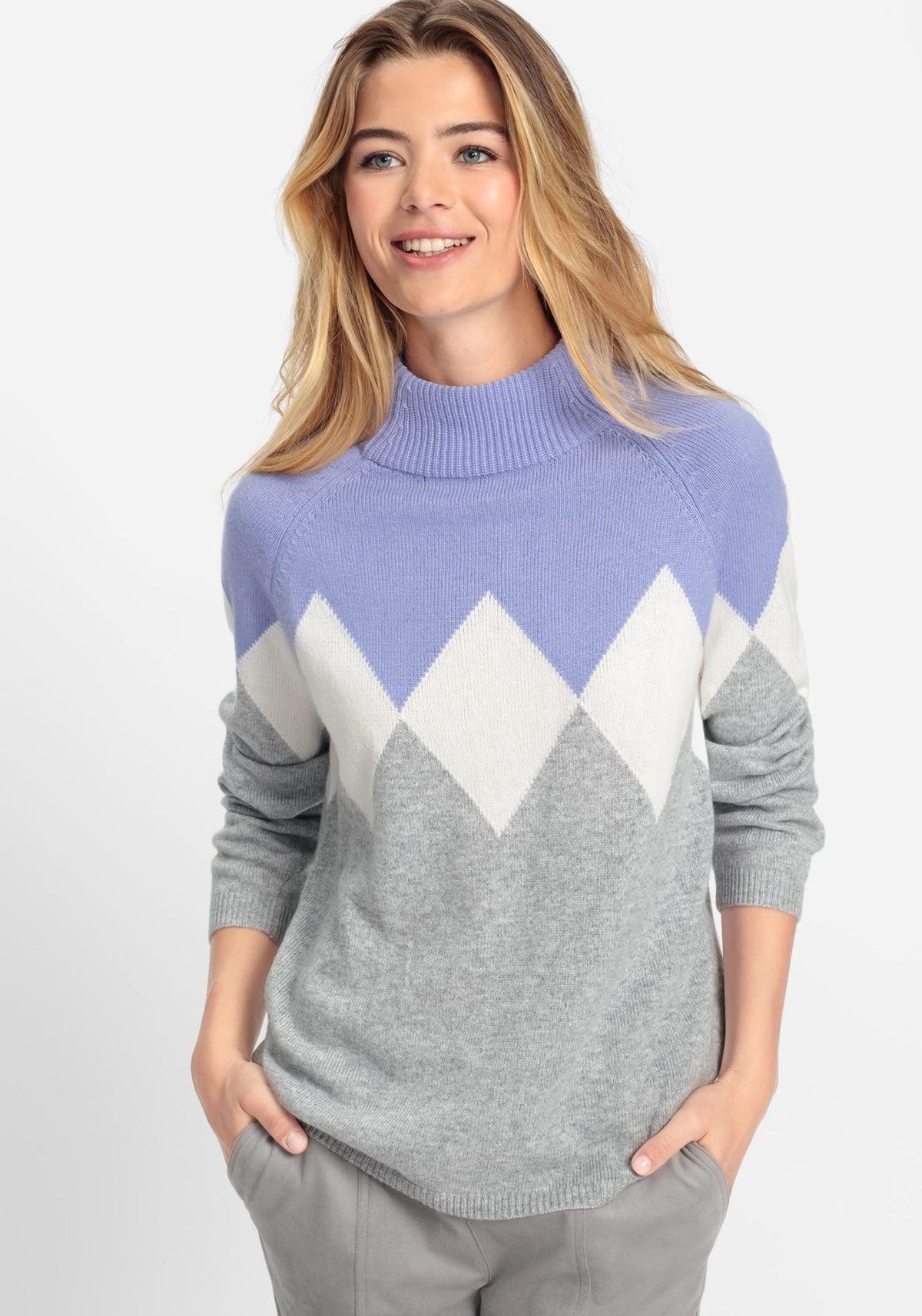 Argyle Mockneck Sweater