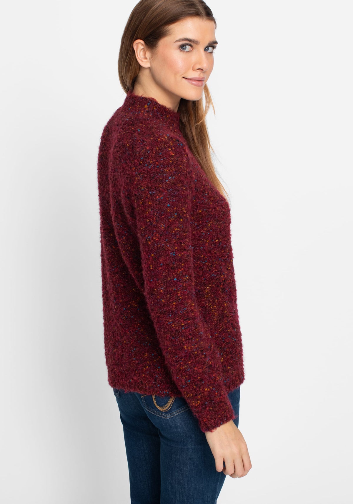 Pull bouclé multicolore