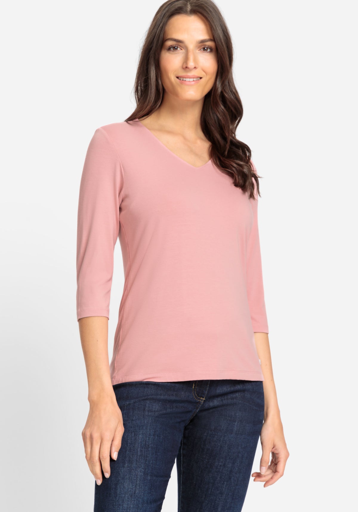 Viscose Blend V-Neck T-Shirt