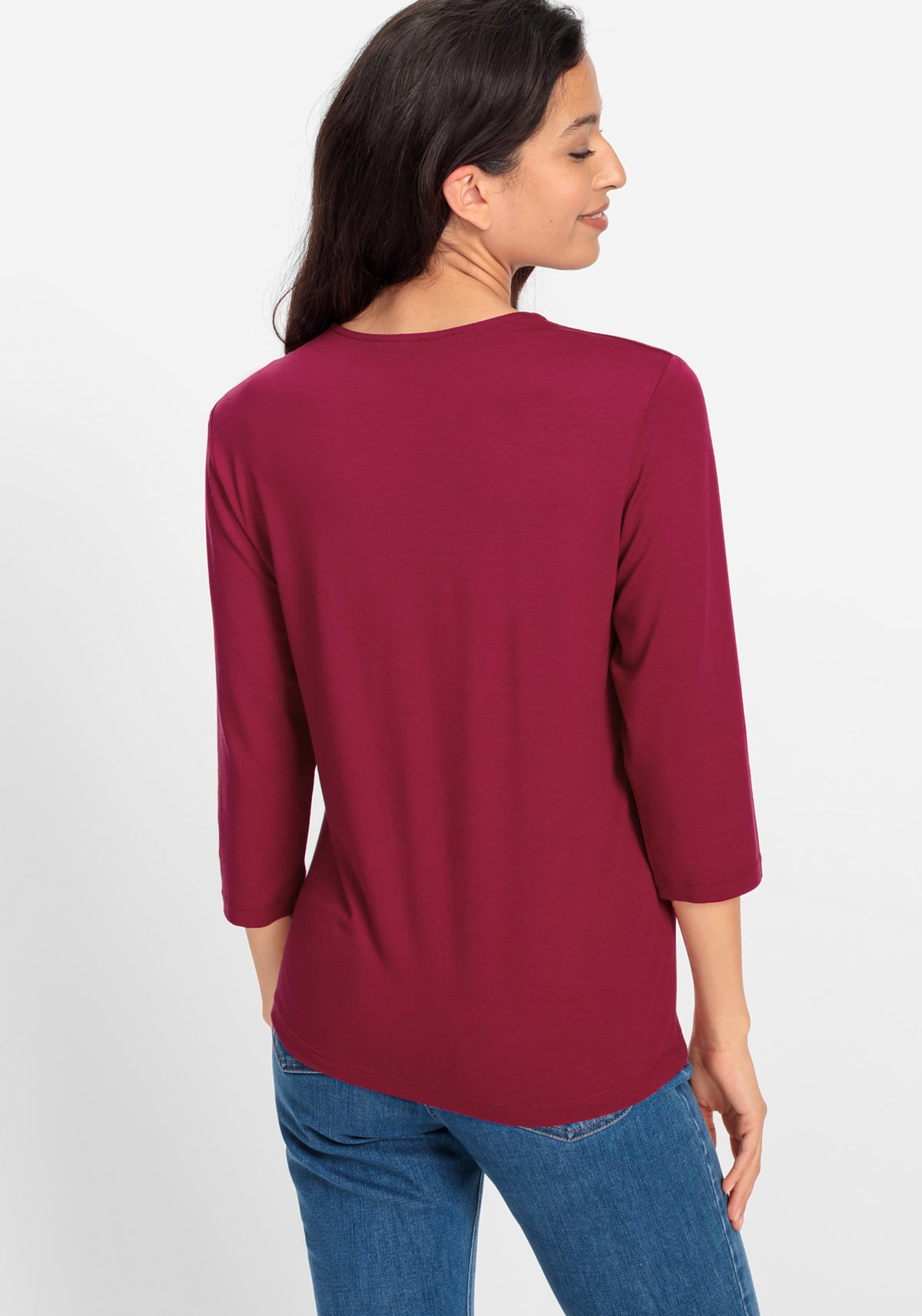 Viscose Blend V-Neck T-Shirt