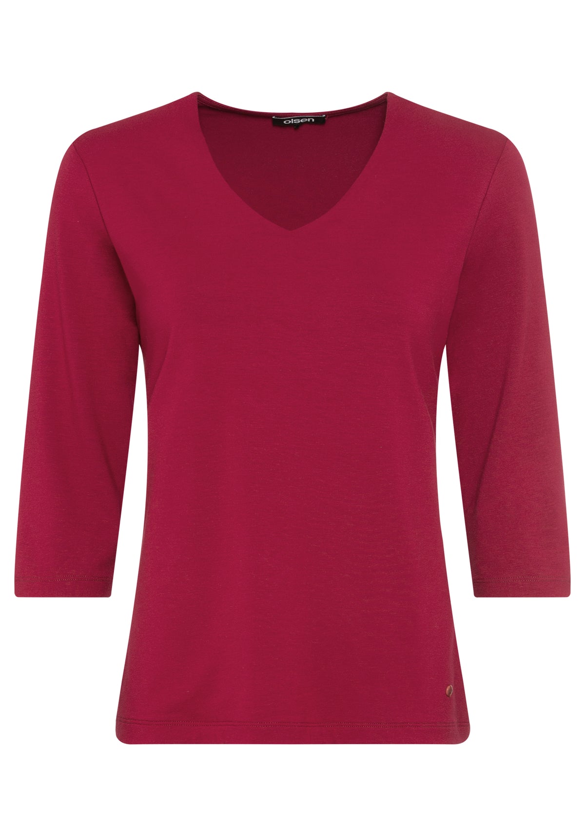 Viscose Blend V-Neck T-Shirt