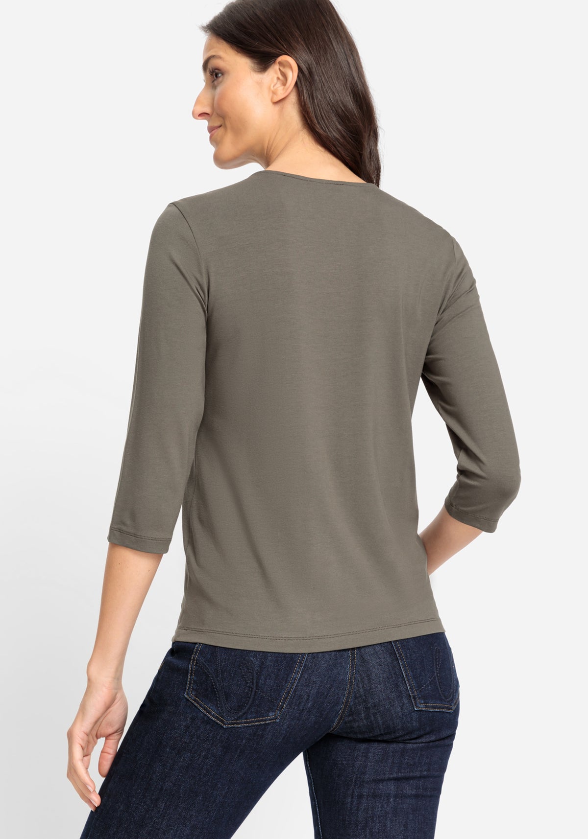 Viscose Blend V-Neck T-Shirt