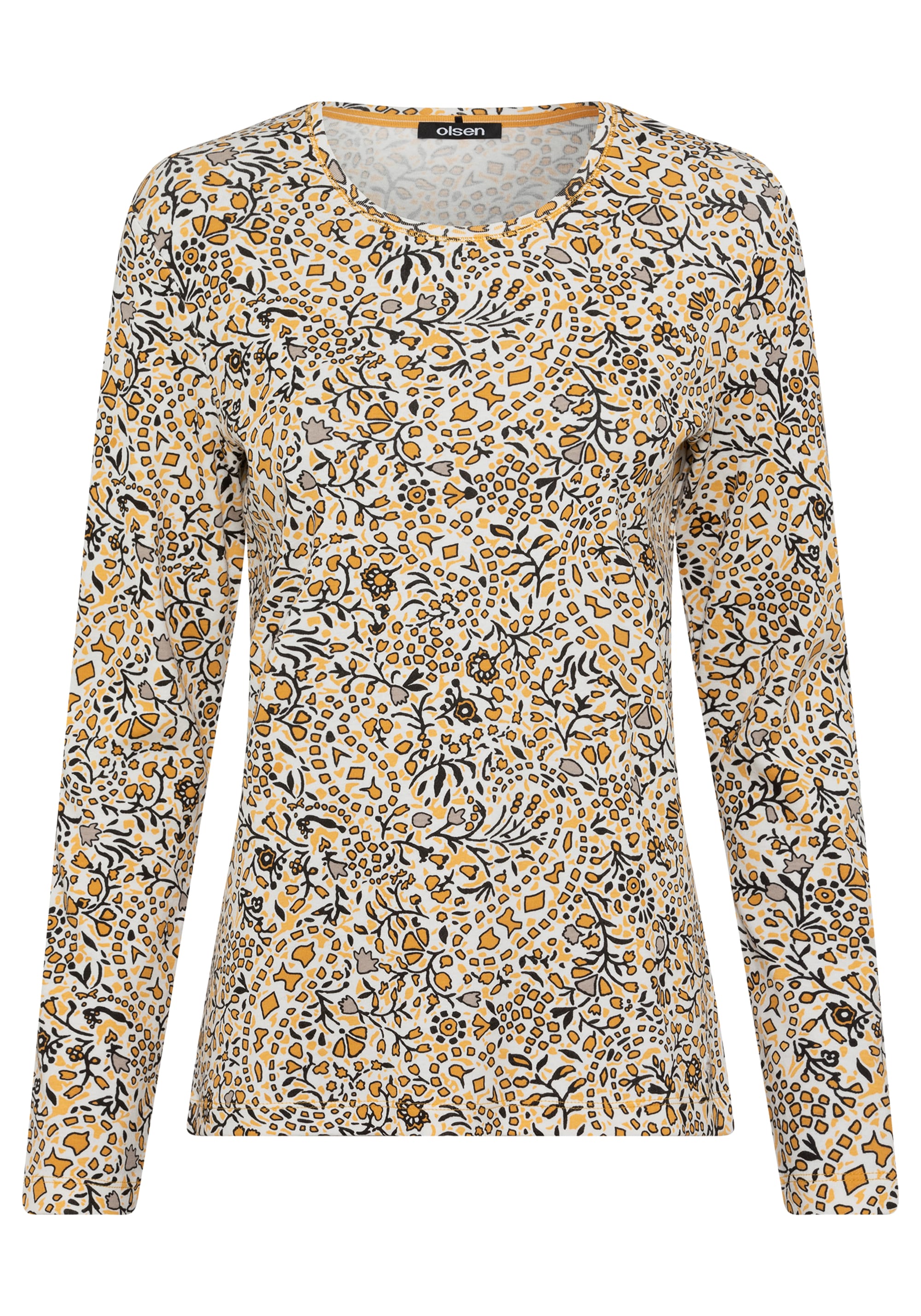 100% Cotton Long Sleeve Leopard Print T-Shirt - Olsen Fashion Canada