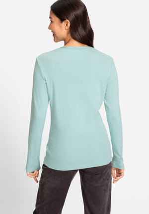 100% Cotton Long Sleeve Embellished Placement Print T-Shirt