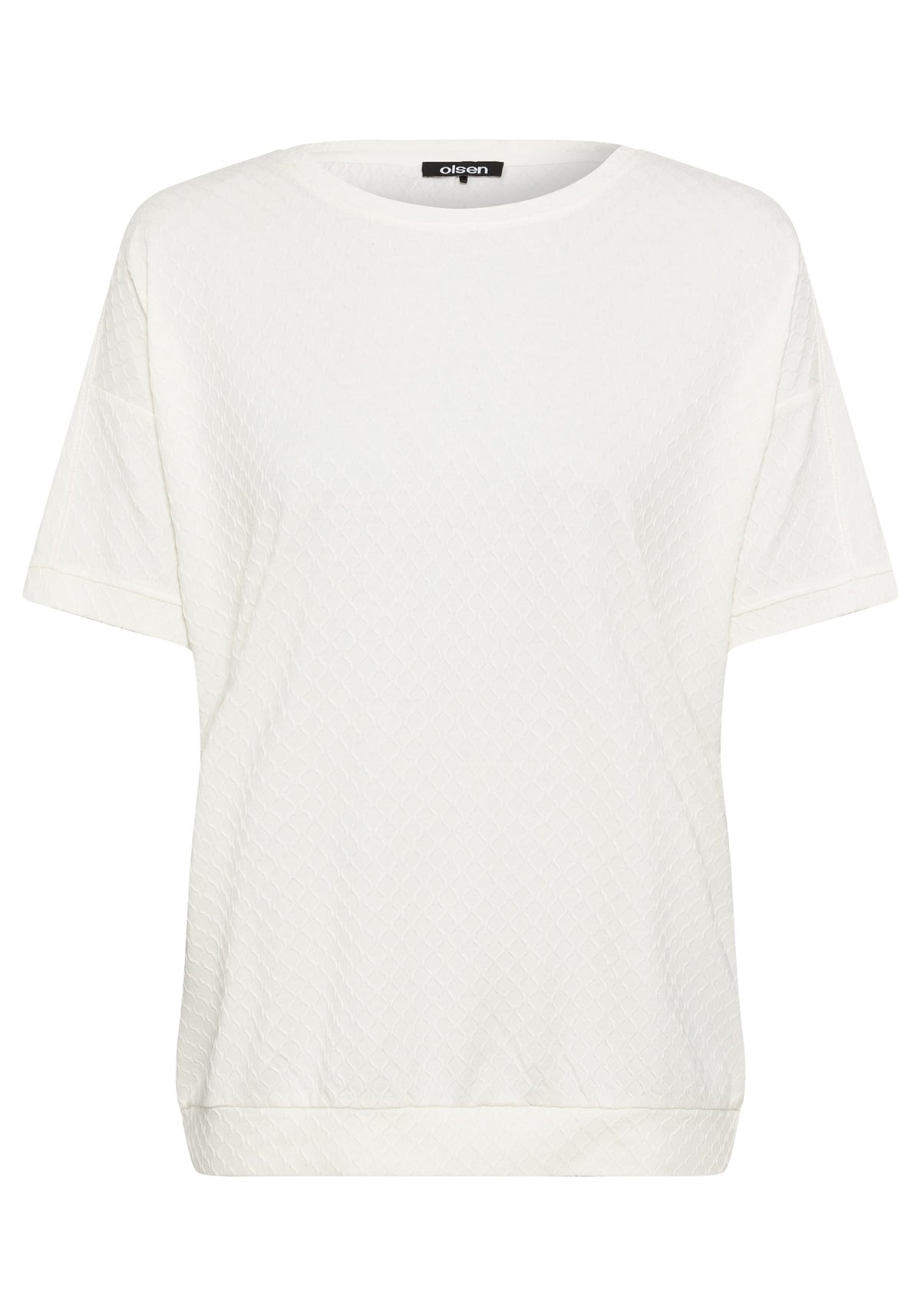 Short Sleeve Lattice Texture T-Shirt