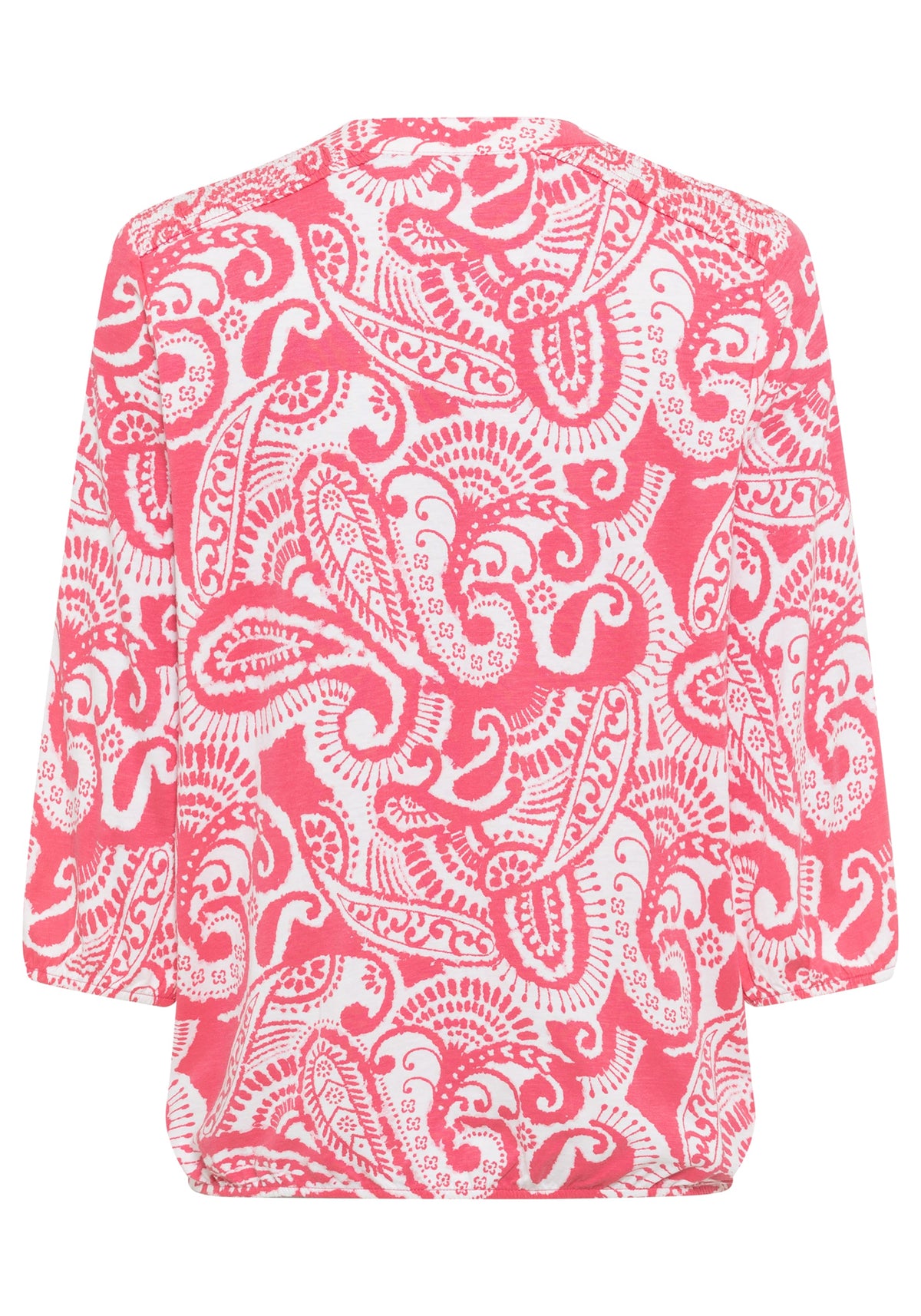 Tee-shirt tunique à manches 3/4 en coton mélangé à imprimé Paisley contenant du TENCEL™ Modal