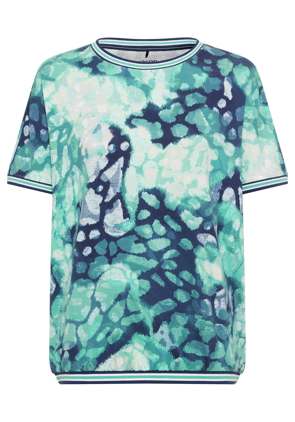 Viscose Blend Short Sleeve Water Print T-Shirt containing LENZING™ ECOVERO™ Viscose