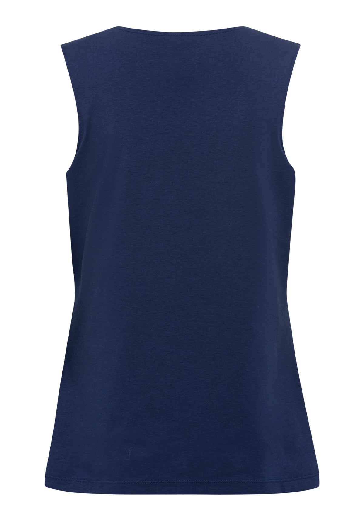 Cotton Blend Sleeveless V-Neck Shell