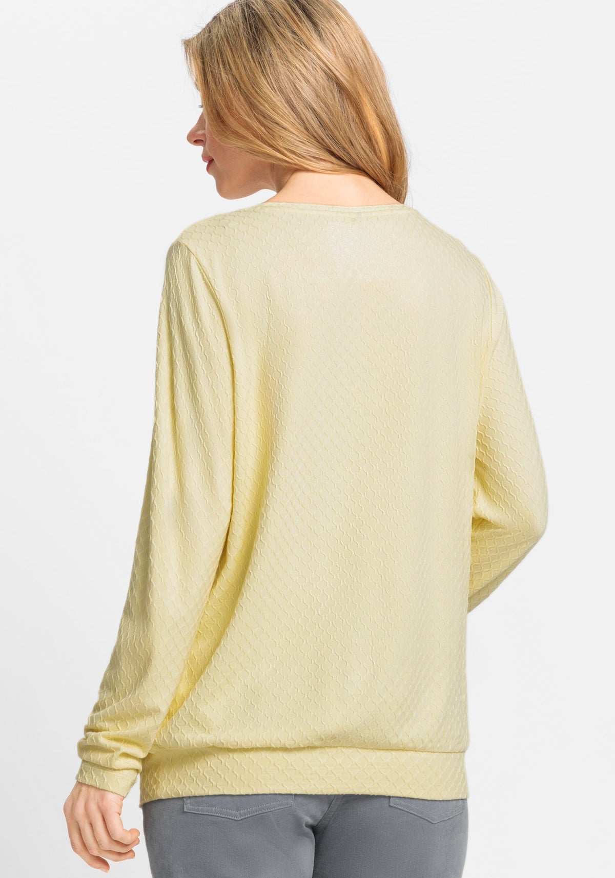 Long Sleeve Solid Textured T-Shirt