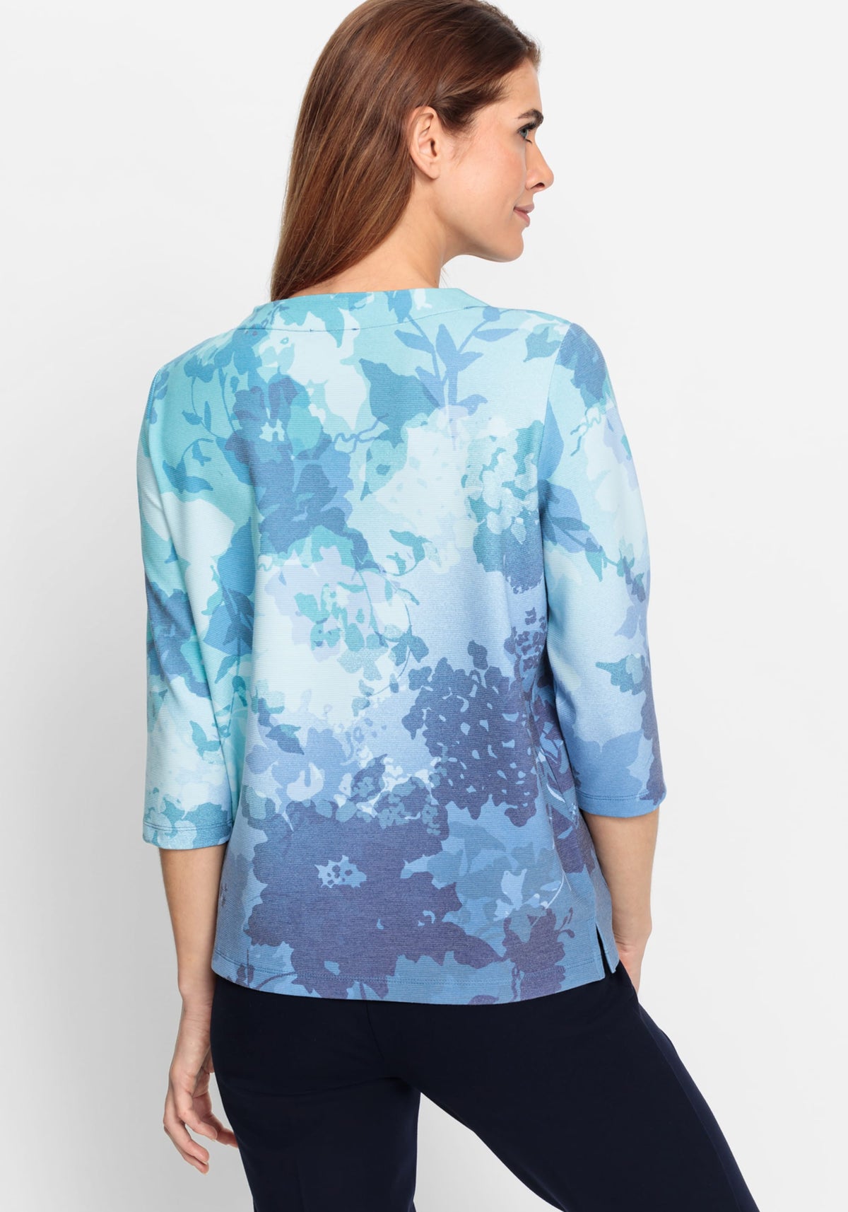 Abstract Floral Print Shirt