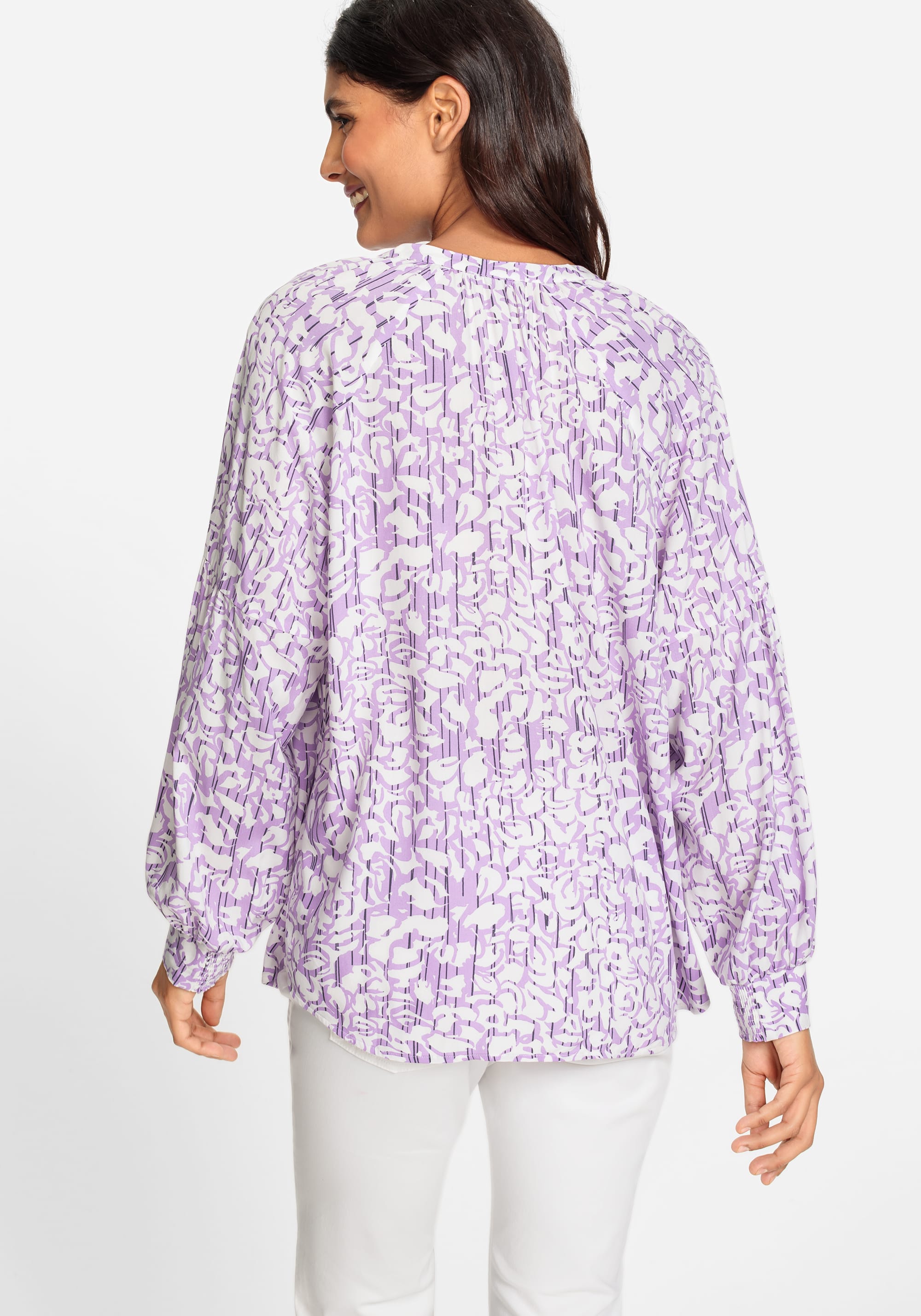 Flounce Sleeve Tunic Top(AVAILABLE IN MORE COLORS/PRINTS) – glamourpussnyc