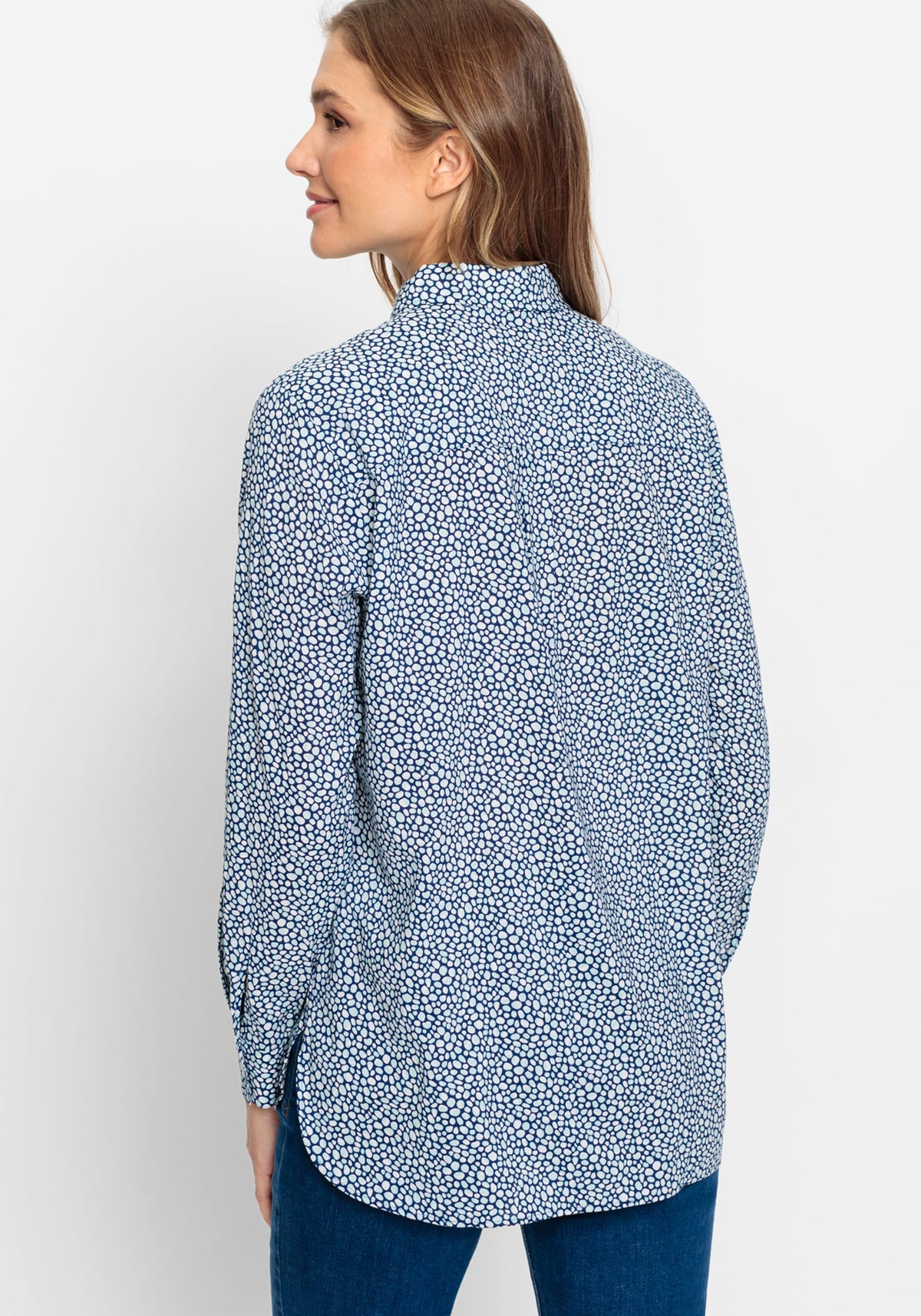 Cotton Viscose Printed Long Sleeve Shirt