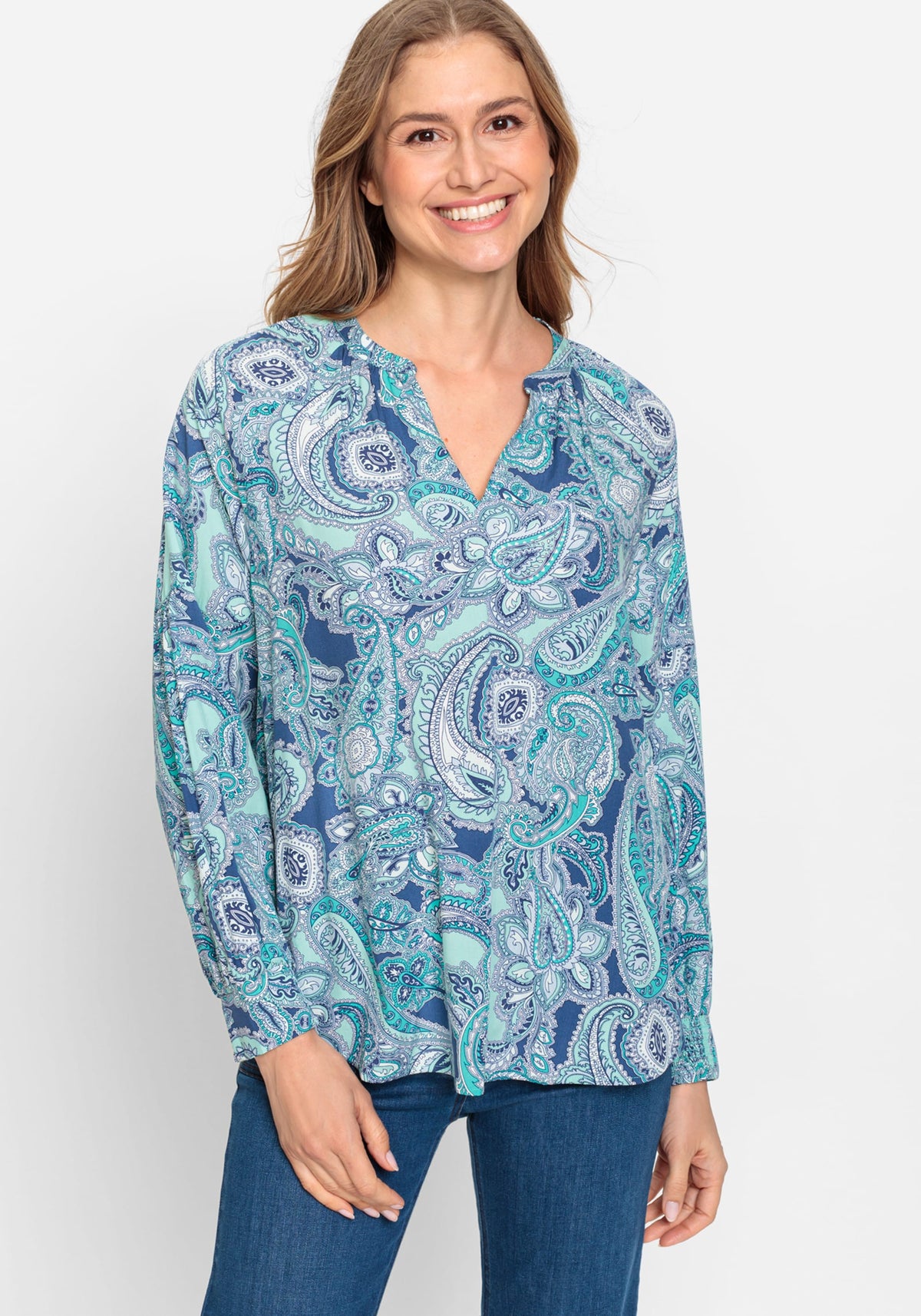 100% Viscose Paisley Print Blouse