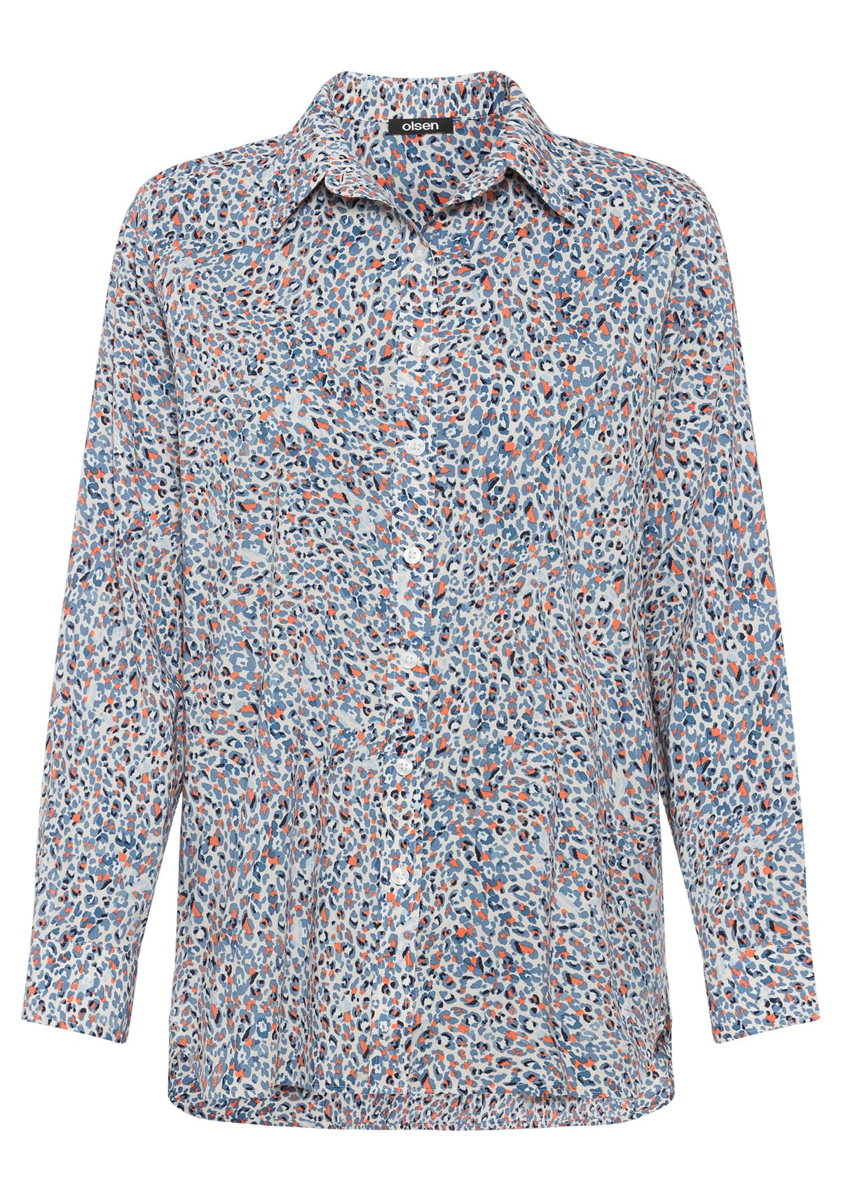 Cotton Viscose Leopard Print Shirt