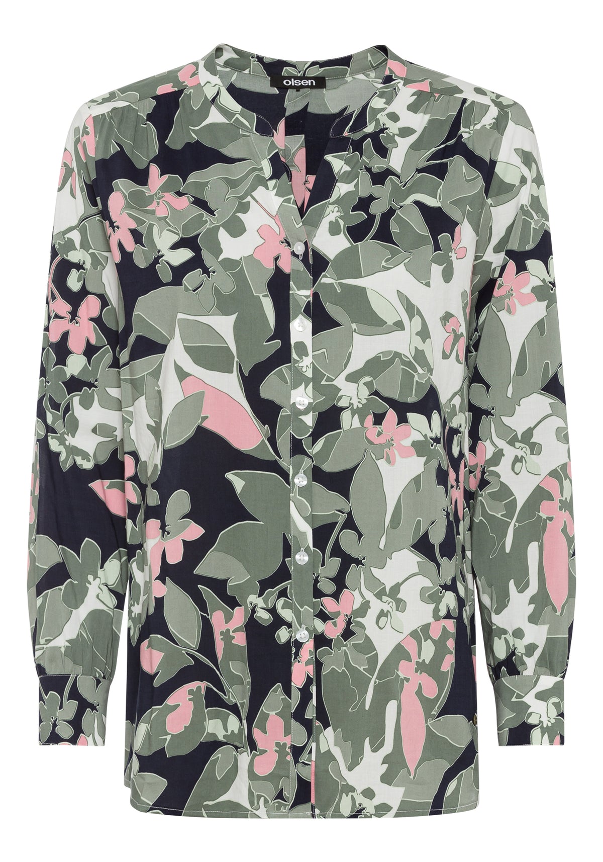 Chemise à manches longues en camouflage floral