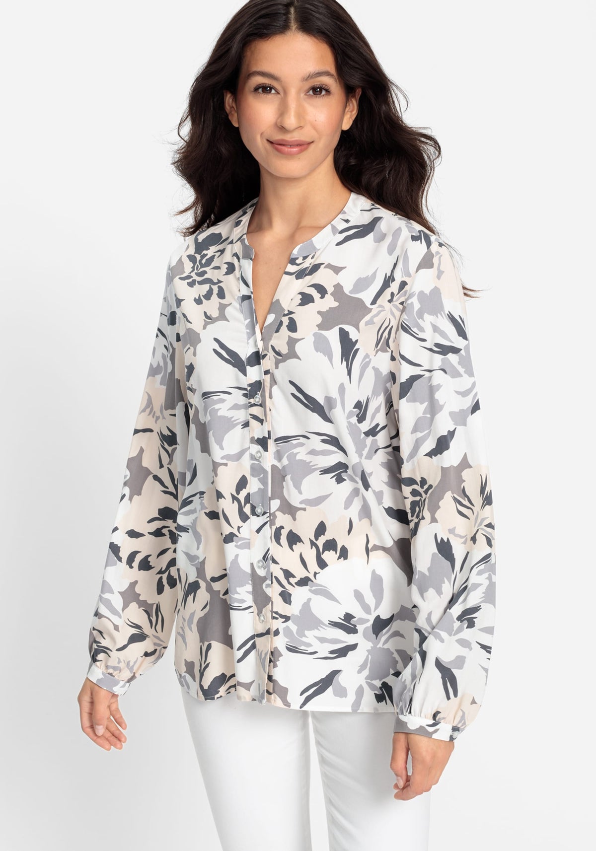 Abstract Rose Tunic Shirt