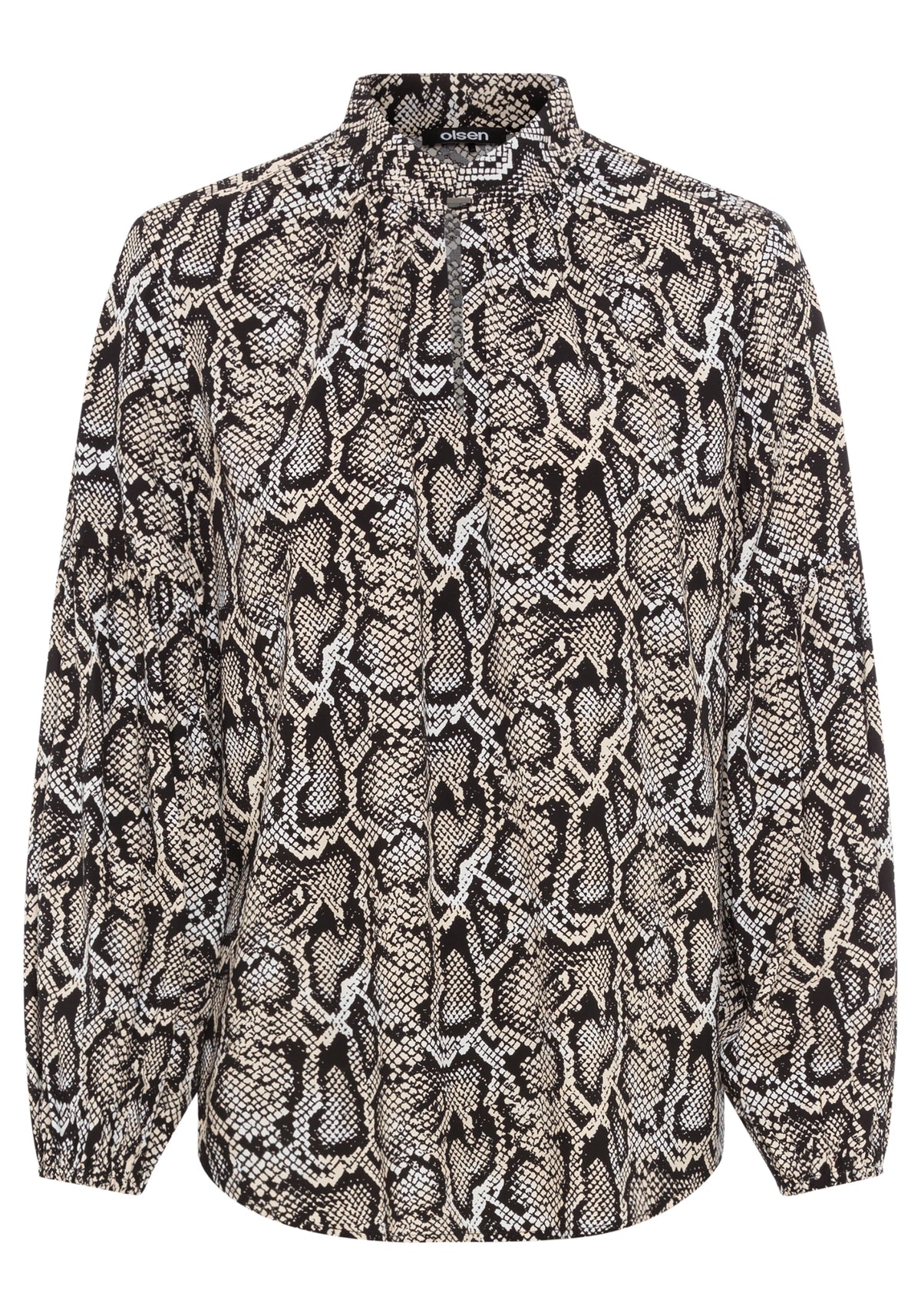 Long Sleeve Snake Print Blouse