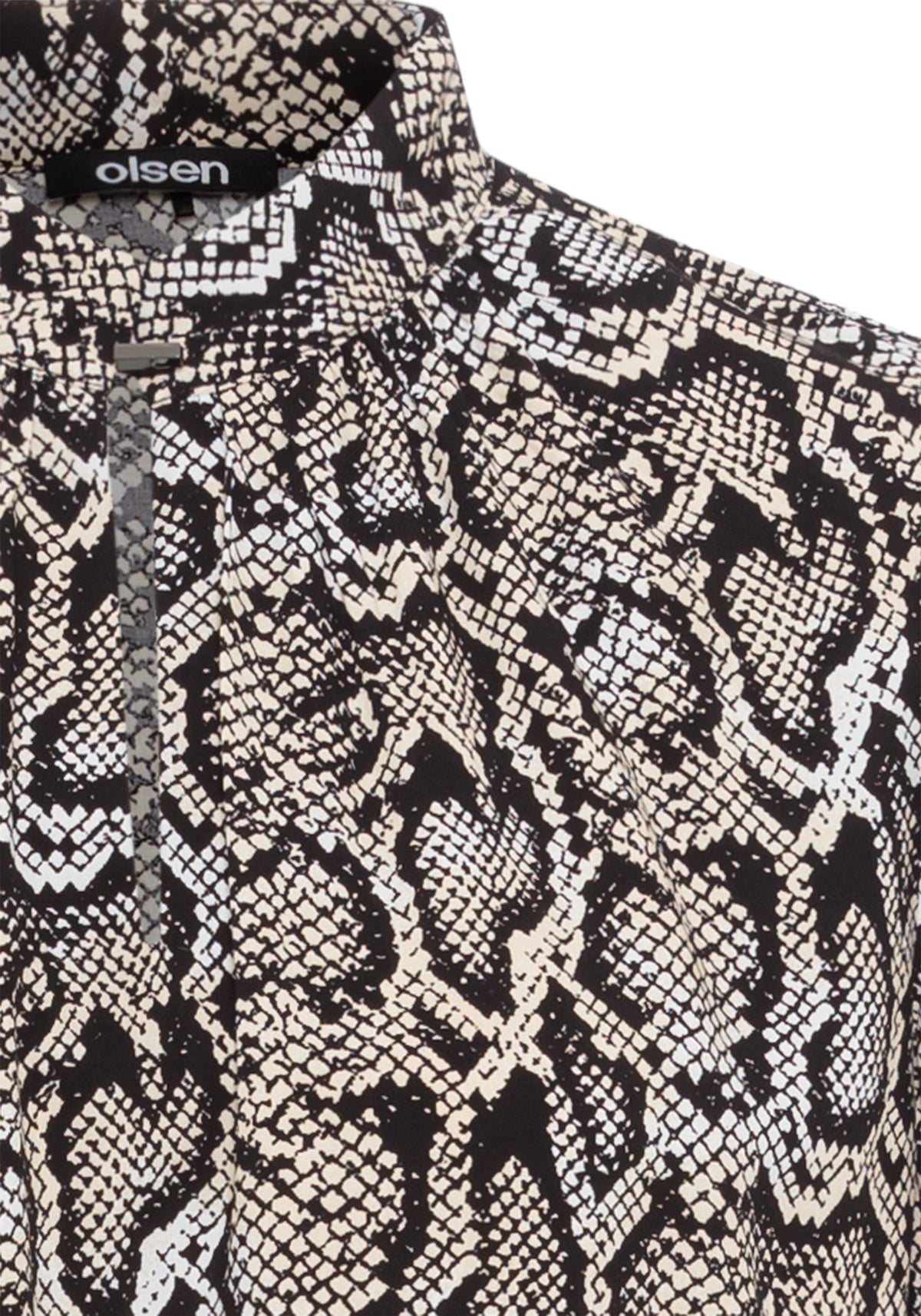 Long Sleeve Snake Print Blouse