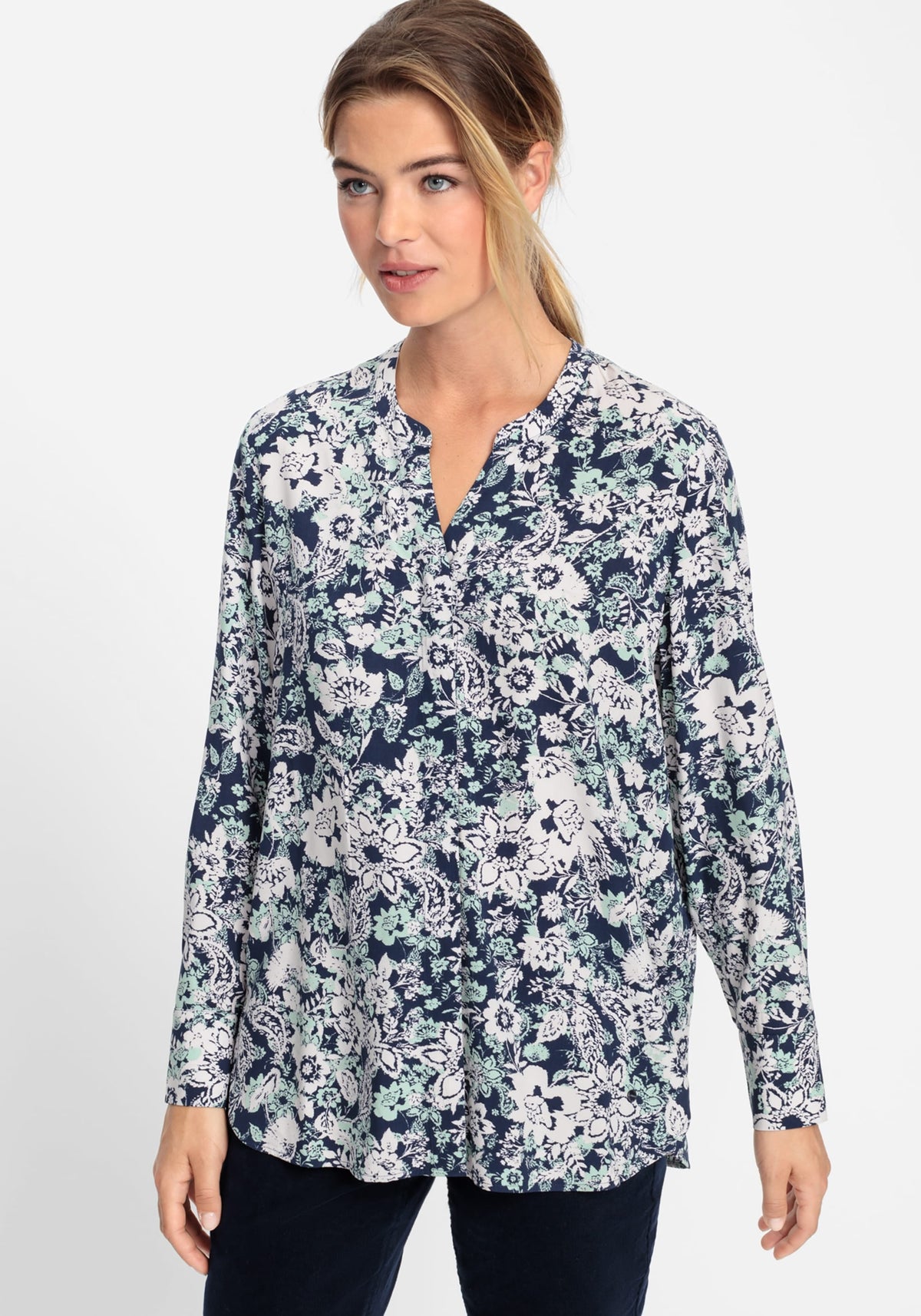 Chemise tunique à imprimé floral