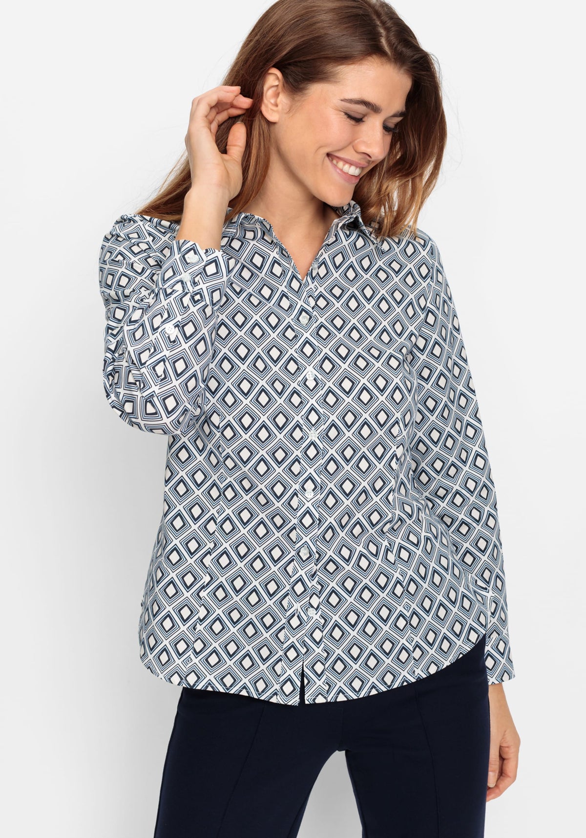 Diamond Pattern Tailored Shirt