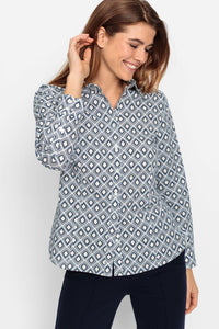 Diamond Pattern Tailored Shirt