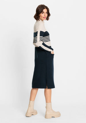 Long Sleeve Rib Knit Sweater Dress - Olsen Fashion Canada